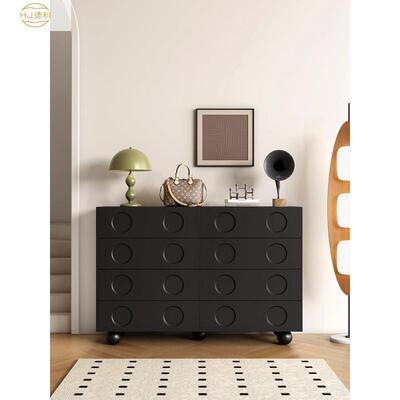 家用复古黑色斗柜卧室床尾收沙纳储物斗HCE柜客简约柜厅发边柜小