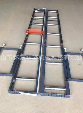 滚筒铝材切割机托架 双轨铝材定位送料架 数显转盘锯托料架可