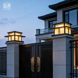 太阳能户外庭院防水柱头灯别墅花园景观大门两侧灯门柱灯围墙灯