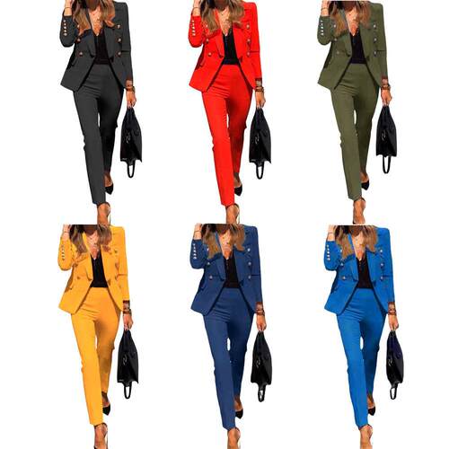 Women jacket blazer suit fashion casual ladies solid color