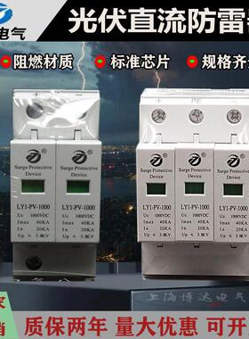 雷太光伏直流电泳浪涌保护器LY1-PV1000V汇流箱防雷器2P3P40KA