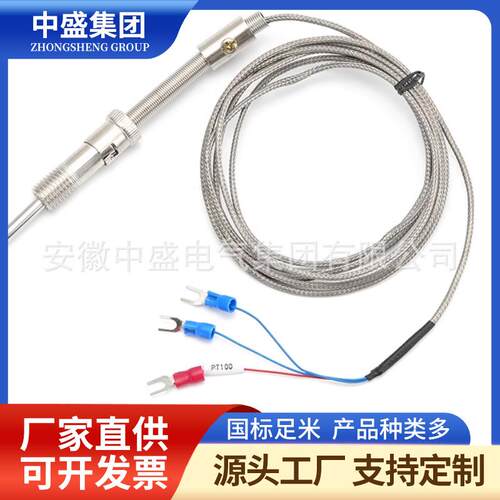 双支端面热电阻WZPM2 φ5*18mm L=10m 线长10m探头长18mm