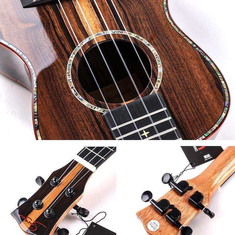 亚马逊热卖ukulele尤克里里黑柿木24寸靠手臂托厂家KALA平替