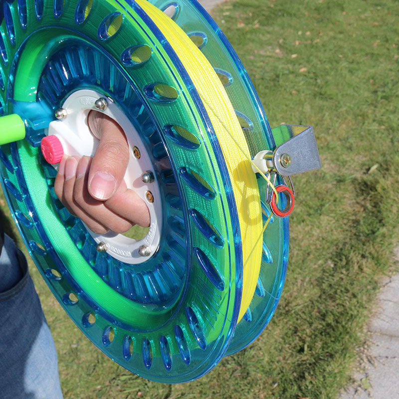 风筝线新款水晶线轮盘自锁成人轮盘带轮胎线轮手摇儿童用缠线器