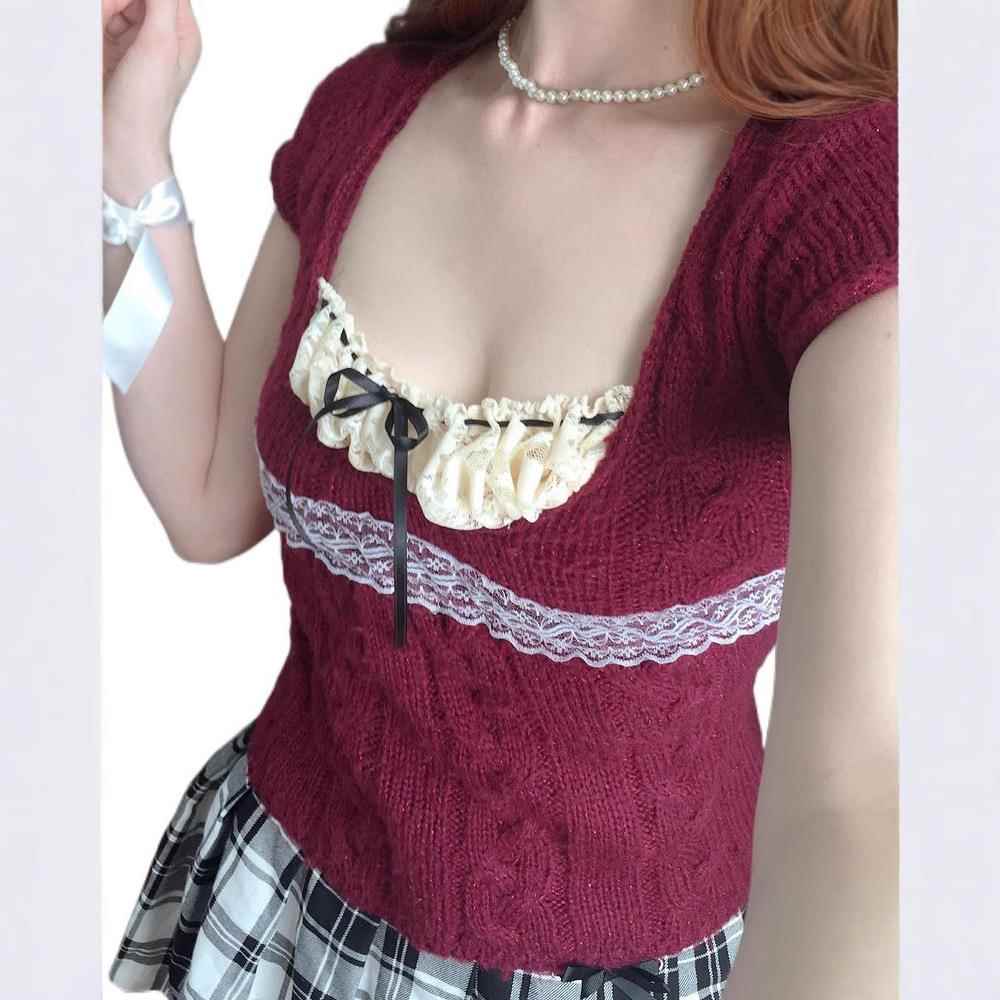 and pullover womens fit and slim up pink patchwork sweet