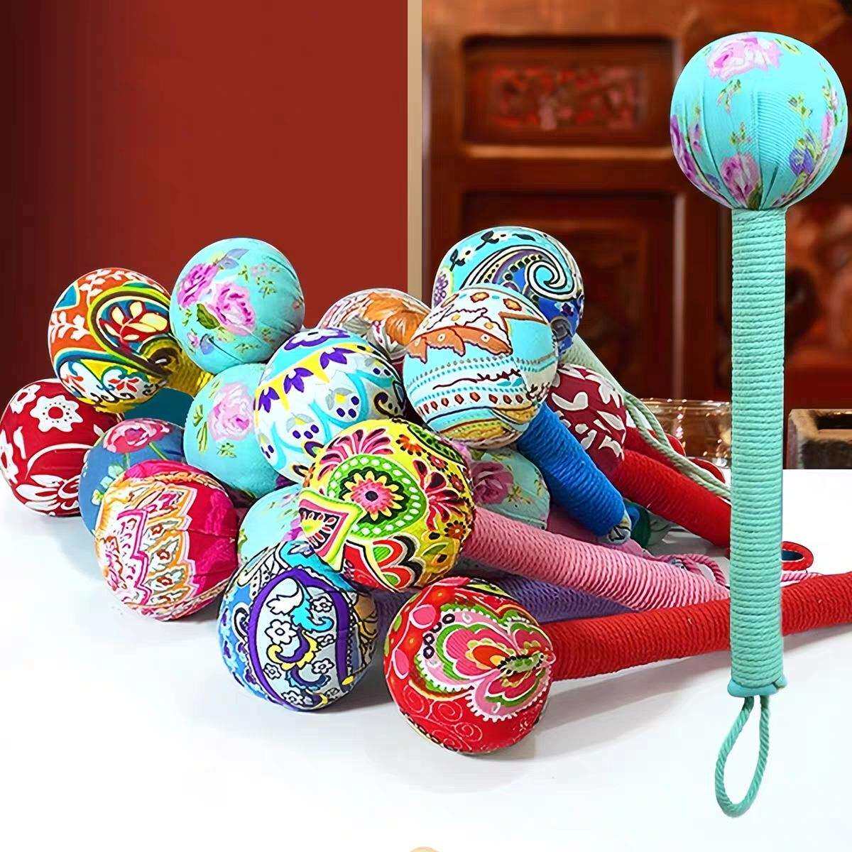 捶背美人锤背部手掌按摩经络身体艾草锤加长供应链商贸厂