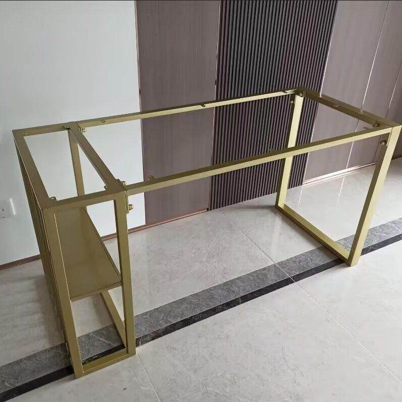 碳素钢岩板桌架铁艺书桌脚办公桌腿茶餐桌子脚大理石木板金属桌架