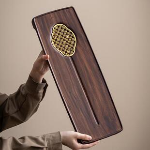 北美黑桃木茶托盘DLB干泡台高端实木家用轻奢胡新茶中式型小干泡