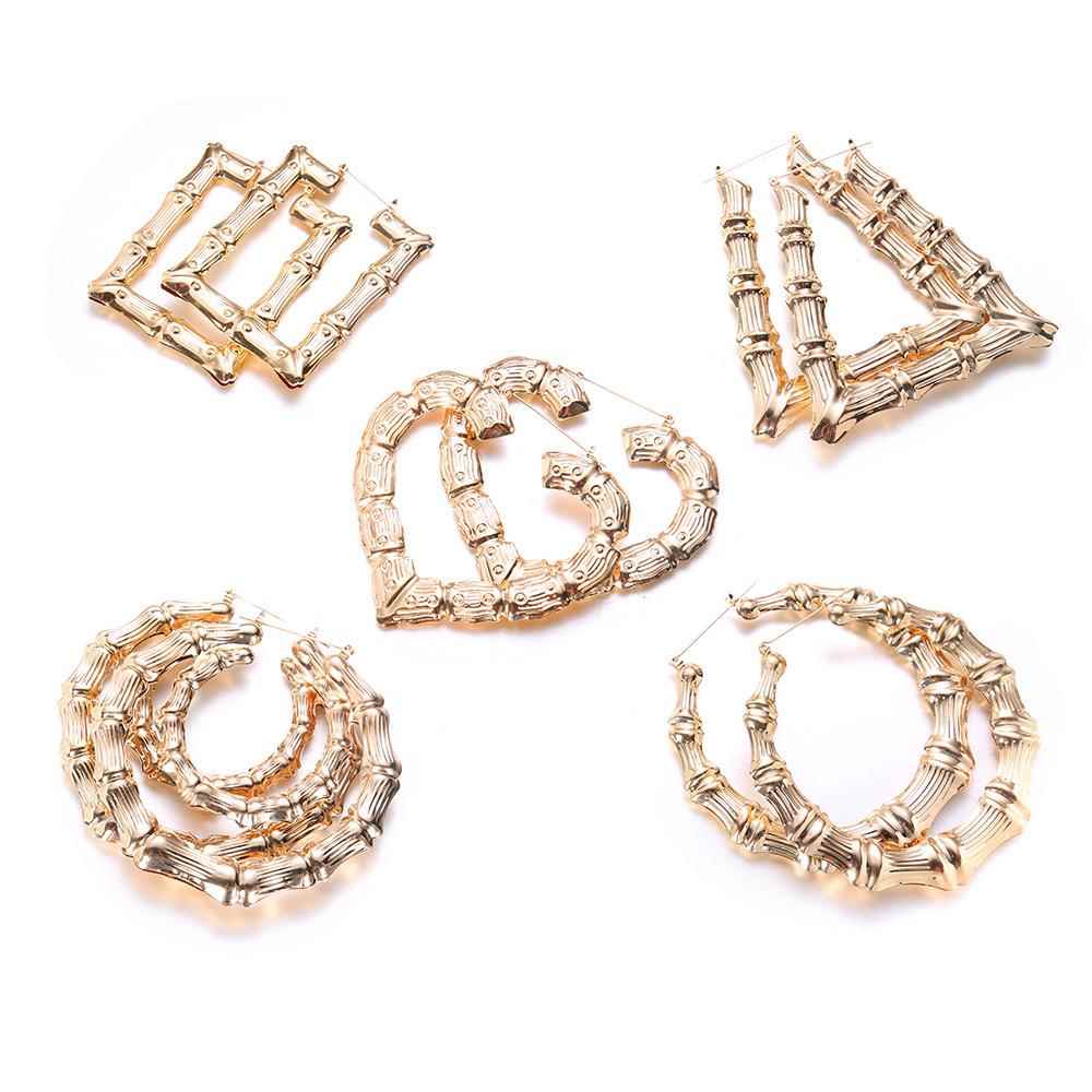 Ladies of Europe and America exaggerated hip-hop earrings潮 - 实物图