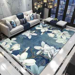 新中式 客CTA厅地典垫国风发脚垫中沙古书房茶几毯大尺寸圈绒地毯