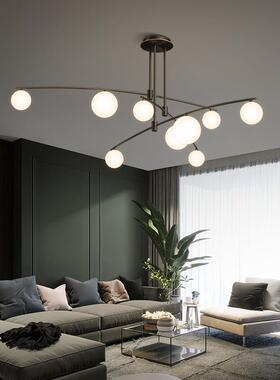 2022年新款北欧轻奢全铜吊灯创意个性现代简约风格魔豆客厅灯具