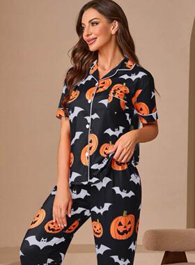 Halloween Printed Pajamas Women