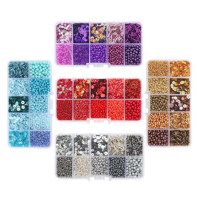 Glass Seed Letter Beads Set Box For Bracelet Jewelry Making