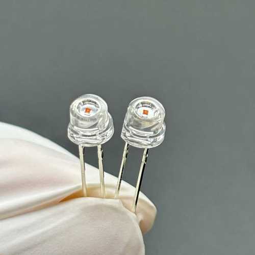 草帽高品质珠高亮5mm 5w珠黄光f5灯20mil直灯.  led0插草帽