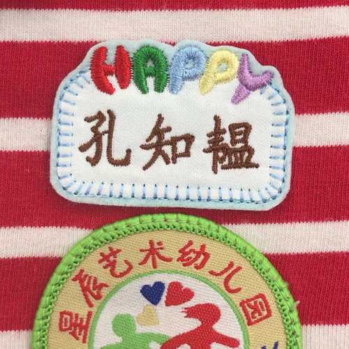 幼儿园刺绣姓名贴 儿童学生宝宝入园入托名字贴标签 手缝可缝烫洗