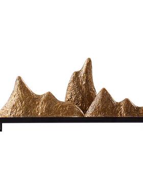 新中式简约家居装饰品客厅书房卧室禅意假山摆设样板房软装摆件