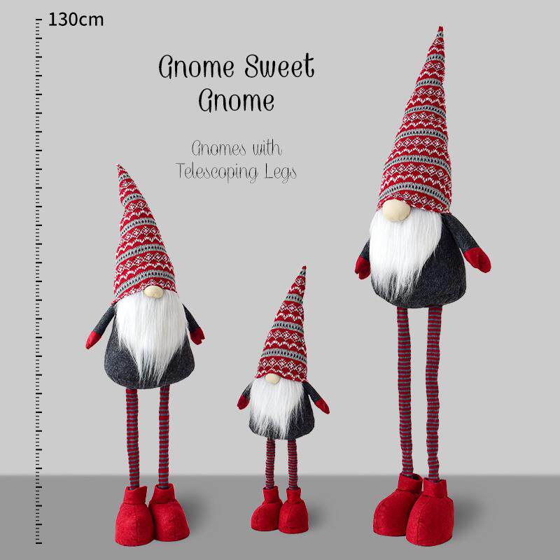 NUCHI跨境新品圣诞大型伸缩精灵圣诞老人公仔玩偶摆件圣诞装饰品