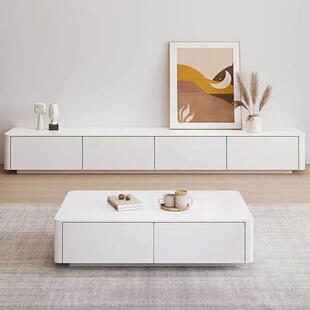 奶油风极XMY66801简组合卧室电视柜几客组合实木落地小户型加宽茶