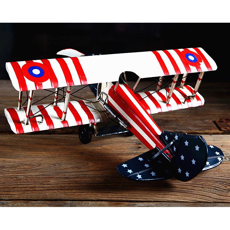 复古工艺品老式舰载攻击机铁艺飞机模型摆件家居摆设礼品