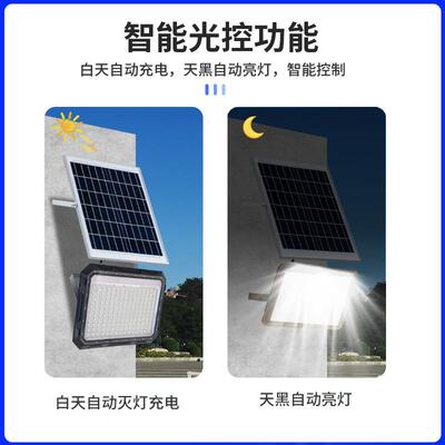 跨境Solar light高亮照明led庭院壁灯户外防水大功率太阳能投光灯
