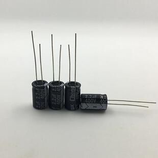 小体积铝电解电容400V2.2UF同向引出线直柱型固定铝电解电容