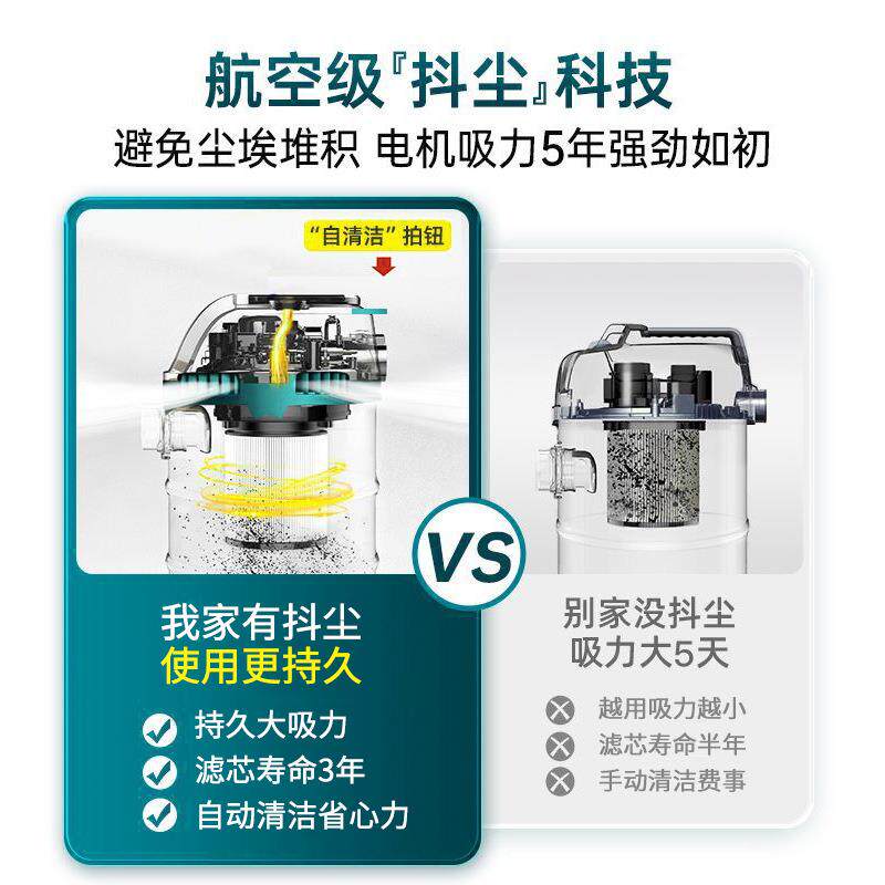 吸尘器桶式大吸力工业用家用手持大功率粉尘式干湿一体机吸尘器