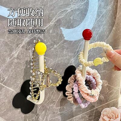 Hair accessory wall organizer for headbands, hair ties, and