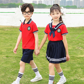 夏季幼儿园园服夏装小学生，班服夏季短袖儿童，校服园服夏季短袖套装