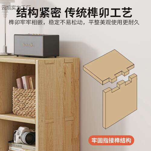 实木书架儿童书架加厚置物架落地组合格子柜幼儿园储物收纳书柜厂