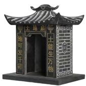 石雕土地公青石土地庙房子一整套小庙山神户外石头土地庙房子小庙