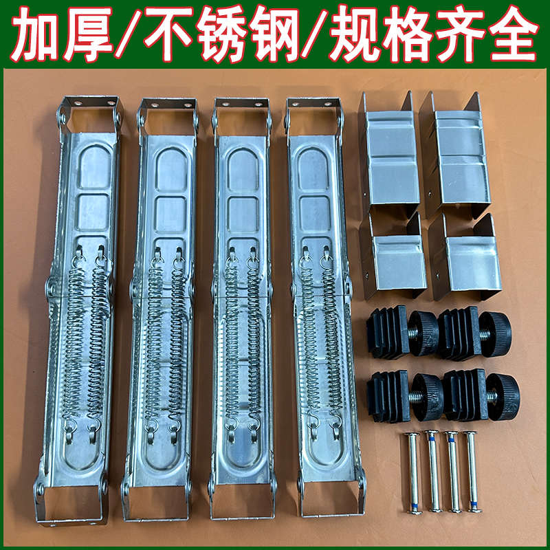 ll加厚不锈钢折叠桌子五金配件弹簧合页铰链承重支撑架餐大全方管图片
