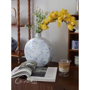 契阔家居 élégant东方巴黎青瓷系列白色陶瓷花瓶新中式玄关摆件