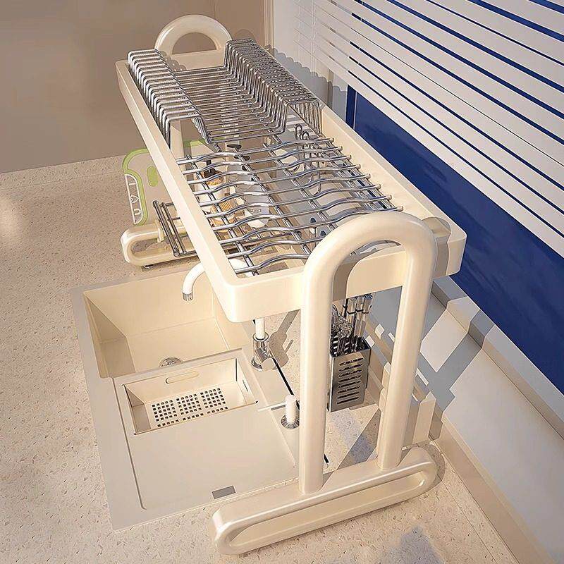 加厚不锈钢水槽置物架厨房碗碟收纳水池上方碗架多功能碗盘沥水架