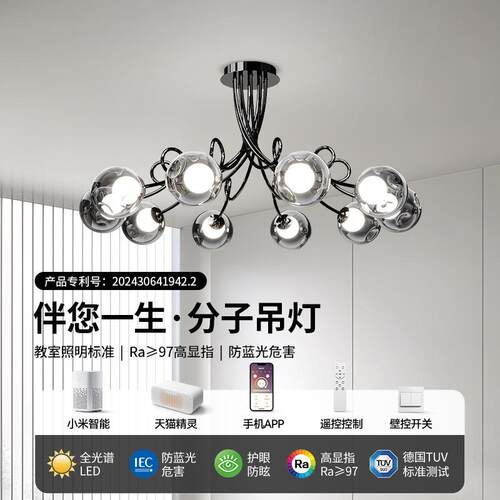 客厅吊灯意式极简2025新款护眼轻奢大气设计别墅大厅主灯中山灯具