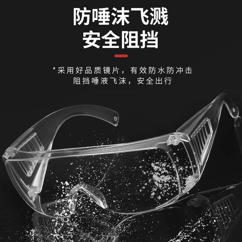 防护用品护目镜防唾沫飞沫百叶窗眼镜防风眼镜防尘透明男女可戴