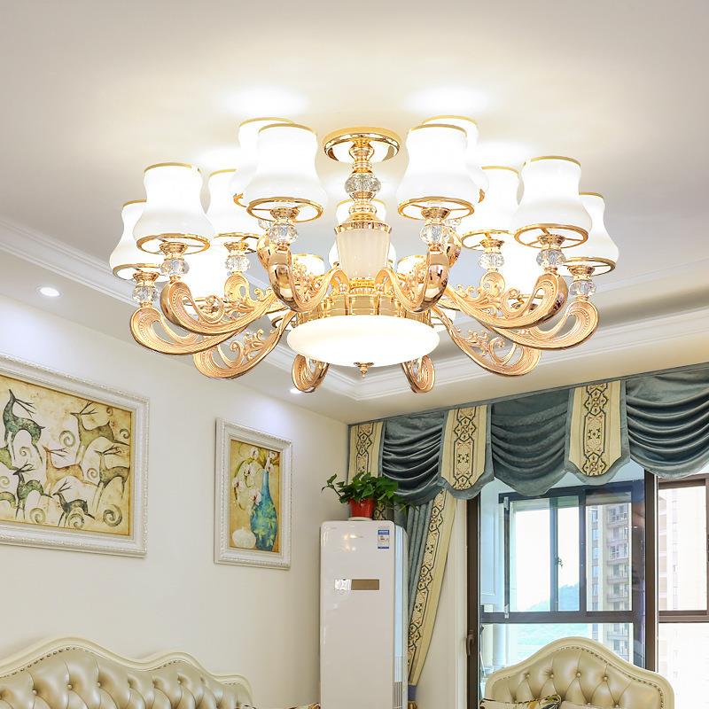 欧式客厅水吊新灯气奢华201晶9年款餐厅灯卧室家用现代简697约灯