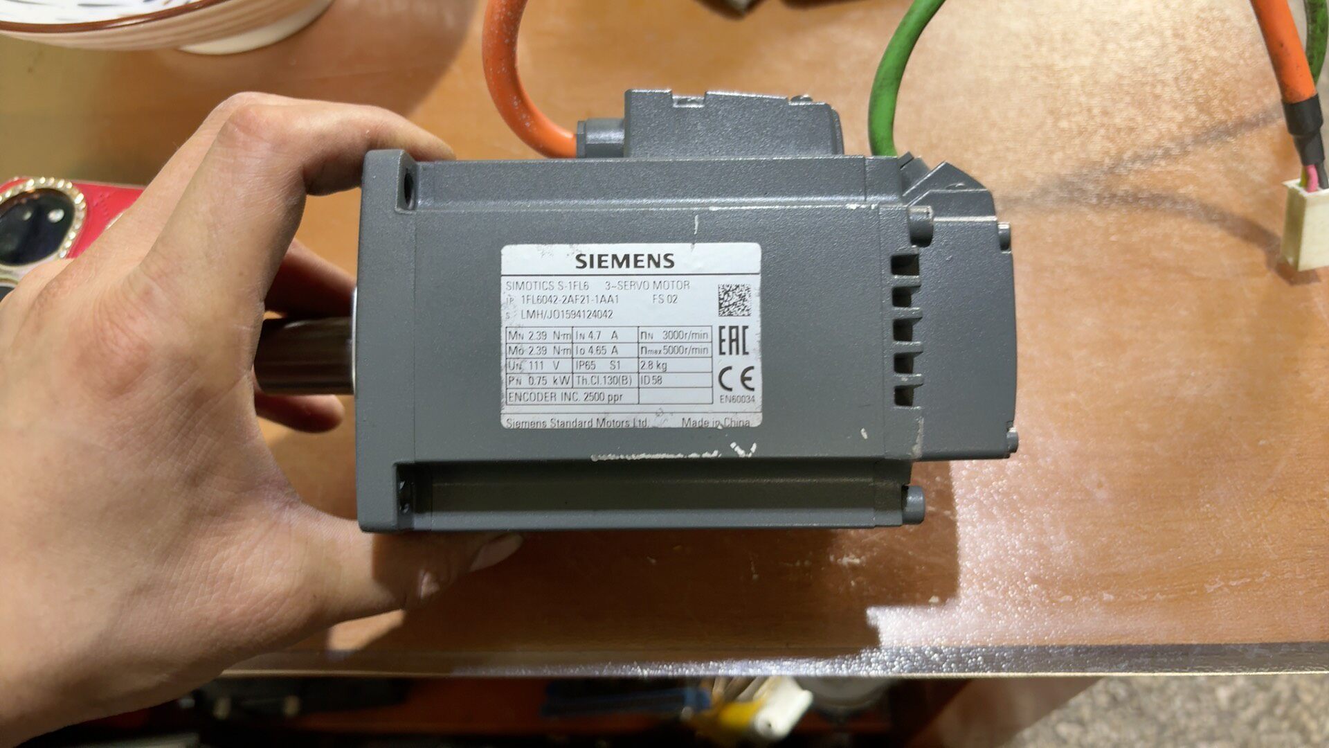 西门子伺服电机1FL6042-2AF21-1AA1，拆机，包