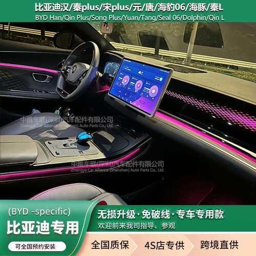 中雅车联比亚迪专用氛围灯汉秦宋唐元海豹06海豚驱逐舰05海豹07氛