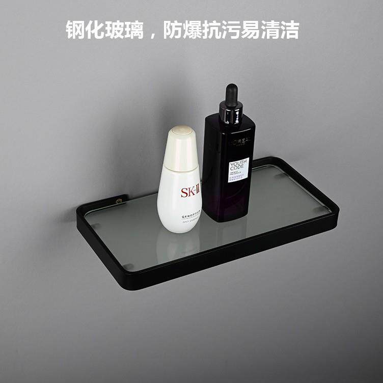 不KK8707BL钢洗厨房卫生间浴室置物架家洗手间漱台壁锈挂墙上玻璃