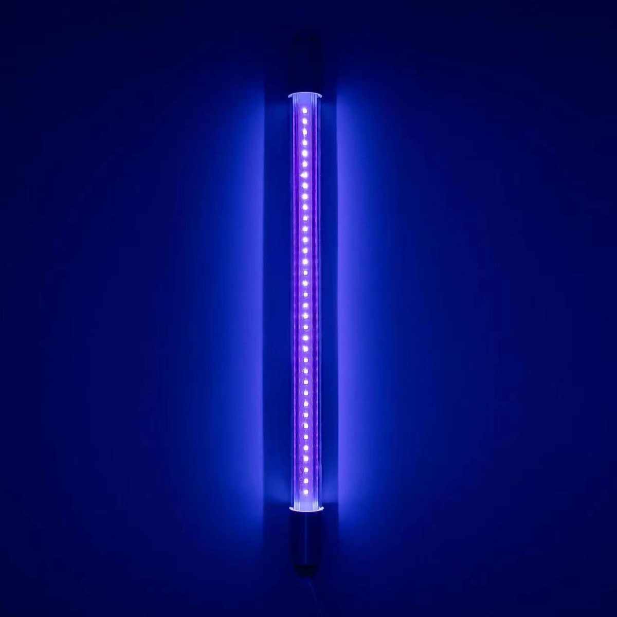 T8诱蚊灯管UVA诱虫led灯管UV紫外220V紫光365nm灯管石英玻璃