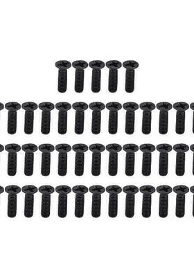 50Pcs M3 Black Galvanized Countersunk Screws DIN 965