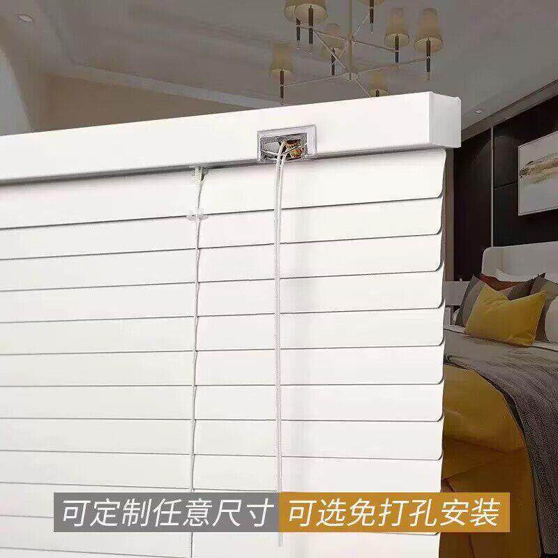 铝合金百叶帘遮光升降卷帘饭店饭厅百页窗帘房间厕所办公室遮光帘