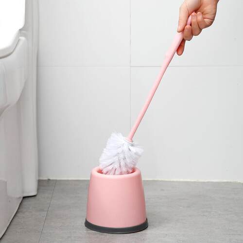 Plastic Long-Handle Toilet Brush Home Set, Bathroom and Toil