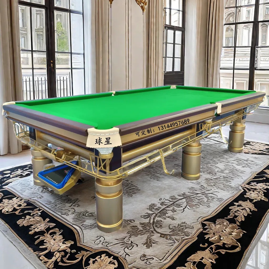 美式黑8桌球台9球台台球西城台球桌深圳球星崇文斯诺克英式标准