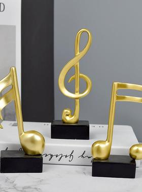 客厅柜子摆件高级感现代简约音乐奖杯五线谱音符钢琴家居装饰品钢