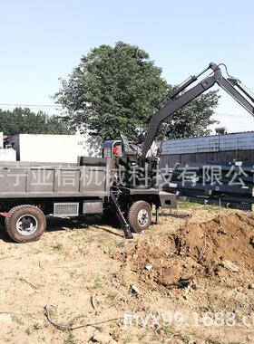 四不像随车挖挖运两用自卸翻斗挖沙机六轮自备随车挖机