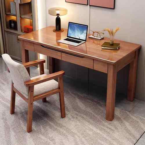 实木书桌家用现代简约办公桌电脑桌卧室学习桌小户型学生写字桌子