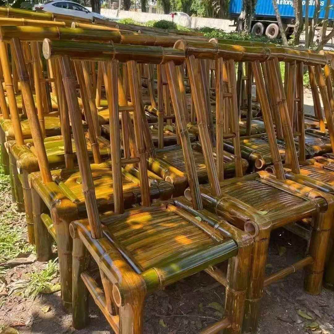 竹椅椅靠复古椅子凳老式靠背纯FJL背手工藤椅子编织家用传统中式