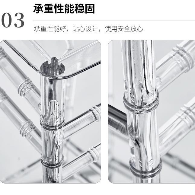 水酒晶宴透明椅子SLY-02店婚会庆商用竹节椅拿破仑婚户外宴