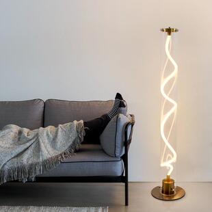 客厅落地灯沙发旁边设计感台灯立式氛围灯高级感轻奢艺术地灯美式